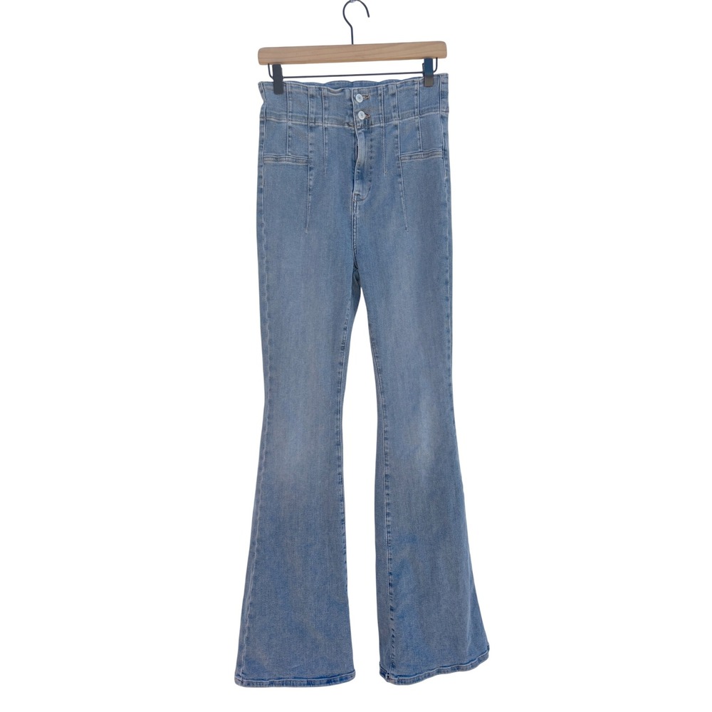 We The Free High Rise Flare Jeans Light Wash Denim Size 29